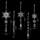 Acrylic Snowflake Simulation Ice Pendants Xmas Tree Hanging Ornament