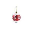 6pcs Transparent Snow Christmas Balls Pendants for Christmas Tree Decoration