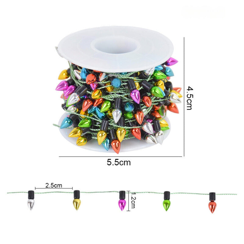 5M Colorful Bulbs String Garland Christmas Home Decorations Not LED