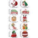 Christmas Porch Door Hanging Banner Christmas Paper Door Decorative Flags