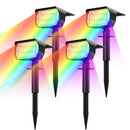 20LED Colorful Solar Landscape Spotlights Wireless Waterproof