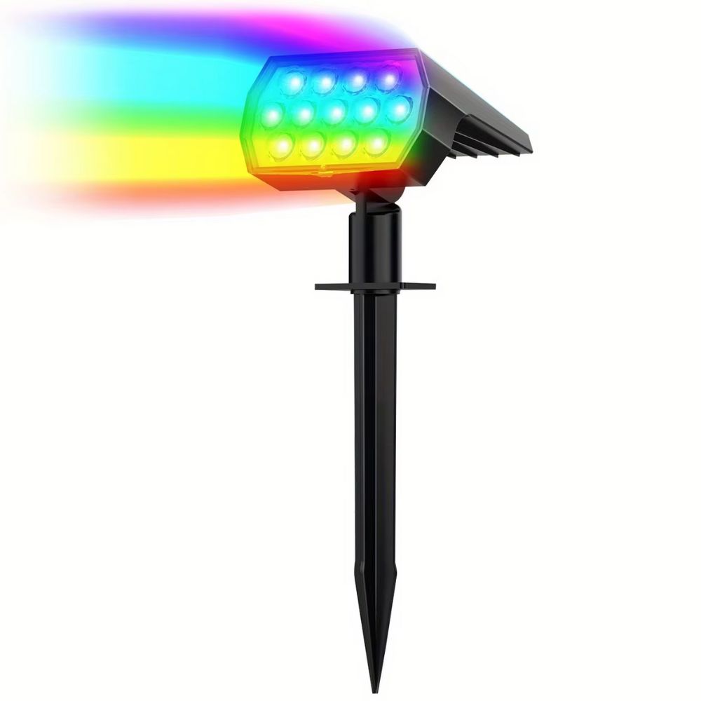 20LED Colorful Solar Landscape Spotlights Wireless Waterproof
