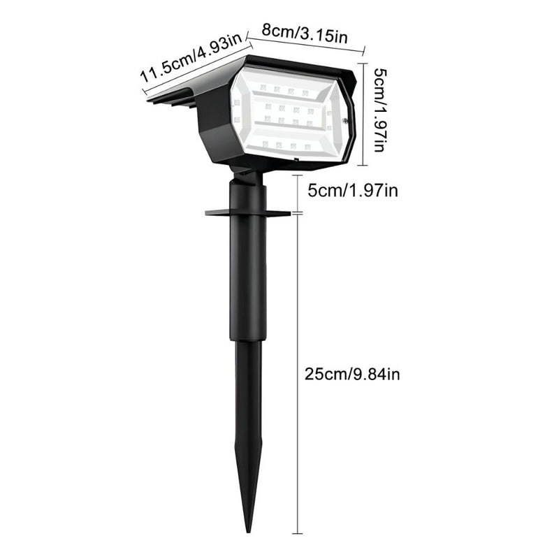 20LED Colorful Solar Landscape Spotlights Wireless Waterproof