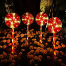 Holiday Lollipop Lights Festive Solar Outdoor Decorations