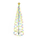 Festive Solar Christmas Tree Lights for Outdoor Garden Scene