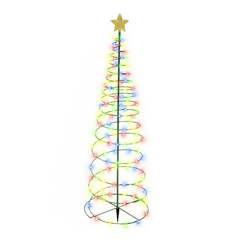 Festive Solar Christmas Tree Lights for Outdoor Garden Scene