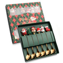 6Pcs Festive Stainless Steel Fork and Spoon Set