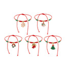 5pcs Cute Christmas Series Snowflake Tree Pendant Crystal Bracelet Women