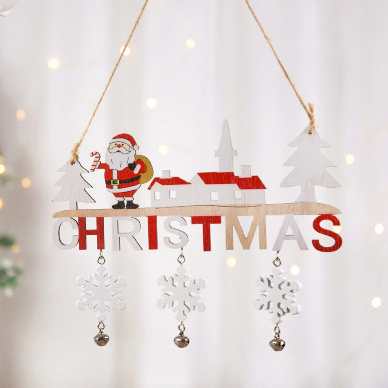 Gnome Santa Claus Wooden Hanging Ornament