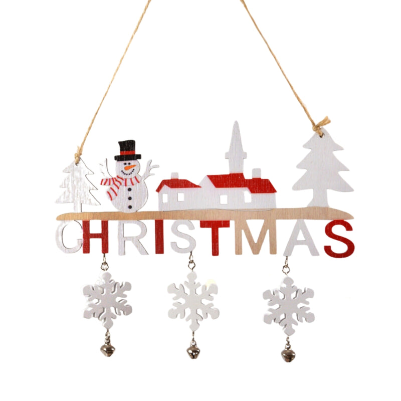 Gnome Santa Claus Wooden Hanging Ornament