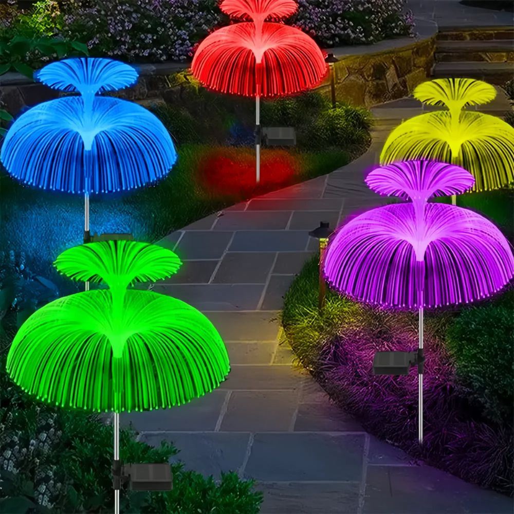 7 Color Solar Jellyfish Lights for Outdoor Walkways and Gardens
