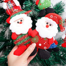 12 PCS Christmas Plush Doll Ornaments Santa Claus Snowman Xmas Tree Hanging Pendants