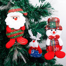 12 PCS Christmas Plush Doll Ornaments Santa Claus Snowman Xmas Tree Hanging Pendants