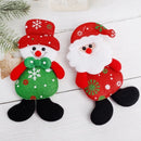 12 PCS Christmas Plush Doll Ornaments Santa Claus Snowman Xmas Tree Hanging Pendants