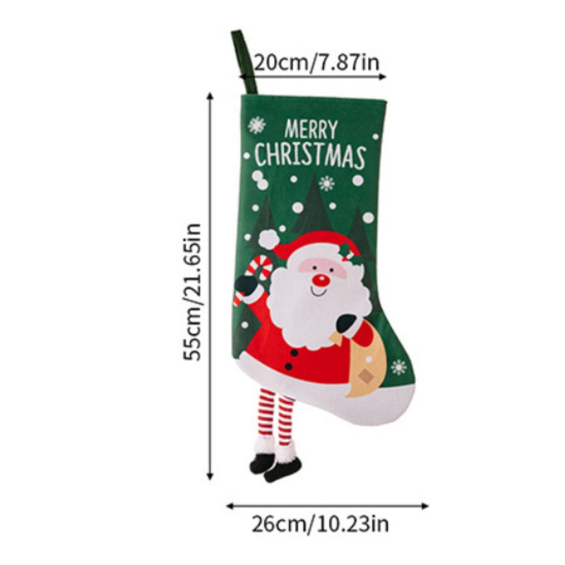 Christmas Stocking Large Stockings Santa Snowman Candy Gift Socks Tree Ornament Decorations
