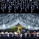 5M 7.5M Solar Curtain String Lights for Festive Outdoor Decor
