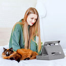 Tablet Pillow Stand Foldable Holder for iPad Pro with Soft Pad, Pocket and Stylus Mount