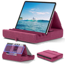 Tablet Pillow Stand Foldable Holder for iPad Pro with Soft Pad, Pocket and Stylus Mount