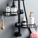 Adjustable Aluminum Shower Rack for Organized Bathroom Storage