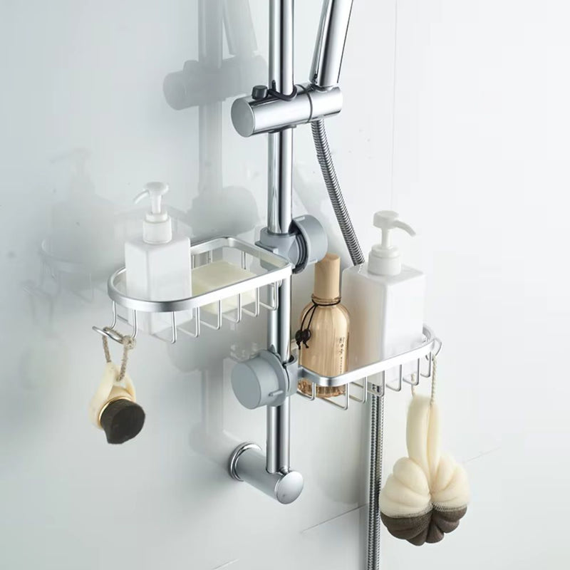 Adjustable Aluminum Shower Rack for Organized Bathroom Storage