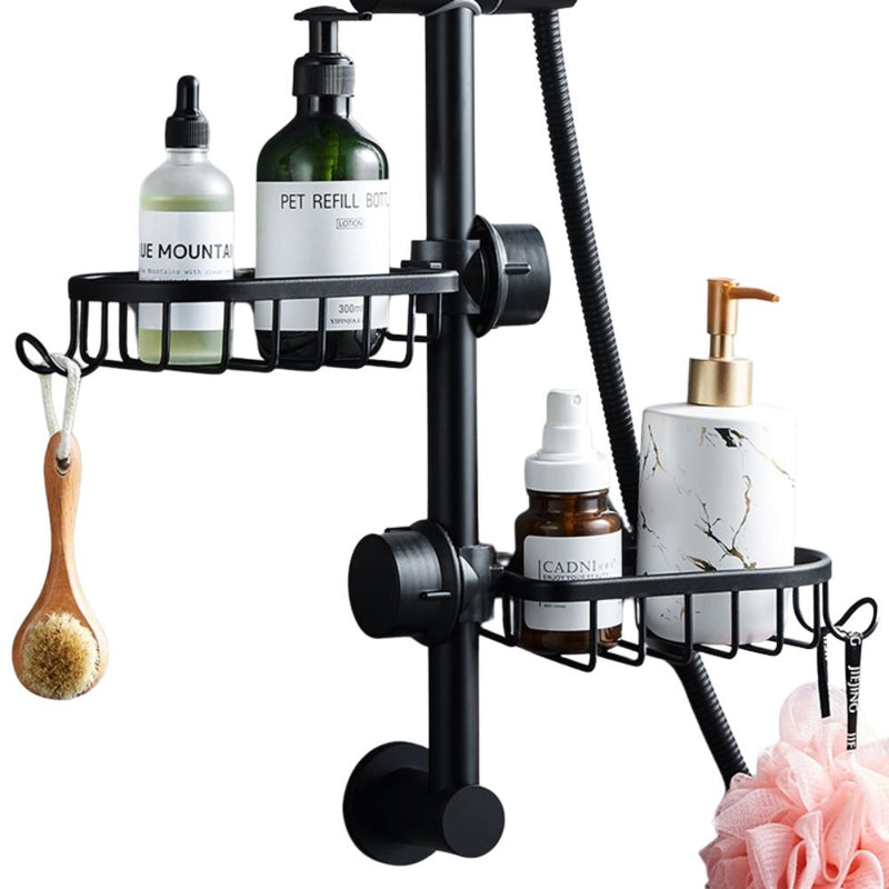 Adjustable Aluminum Shower Rack for Organized Bathroom Storage