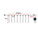 Solar LED Meteor Shower Rain Lights Holiday String Lights Waterproof Garden Light