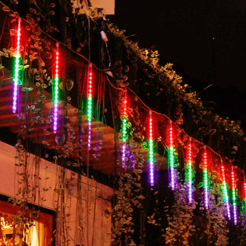 Solar LED Meteor Shower Rain Lights Holiday String Lights Waterproof Garden Light