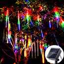 Solar LED Meteor Shower Rain Lights Holiday String Lights Waterproof Garden Light
