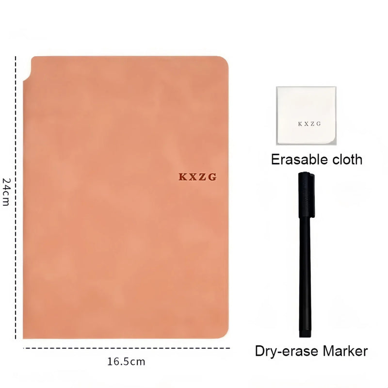 Reusable Whiteboard Notebook Set with Pen, Cloth, and Planner