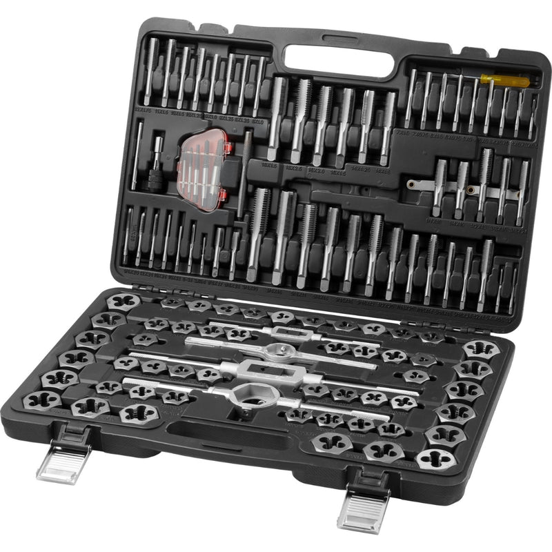 Tap and Die Set Metric or SAE Standard Bearing Steel Taps and Dies Essential Threading Tool_2