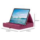 Tablet Pillow Stand Foldable Holder for iPad Pro with Soft Pad, Pocket and Stylus Mount