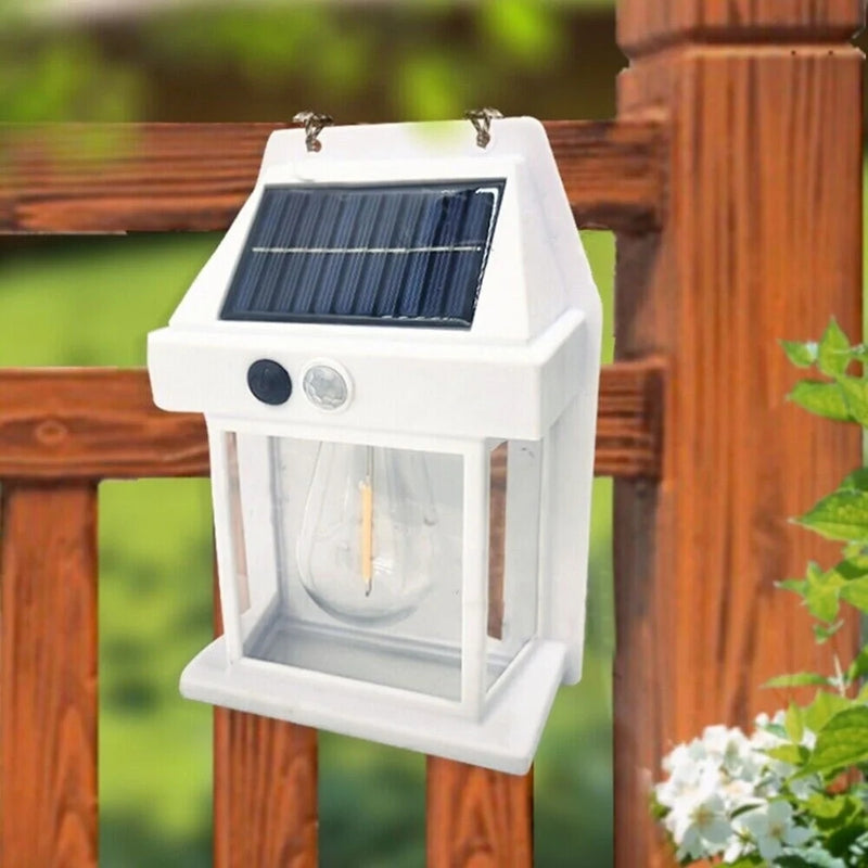 Outdoor Solar Wall Lamp Waterproof Tungsten Filament Lamp Induction Lamp
