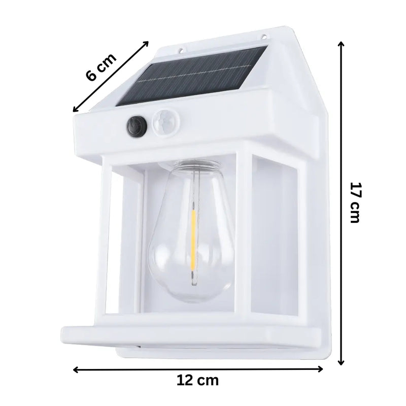 Outdoor Solar Wall Lamp Waterproof Tungsten Filament Lamp Induction Lamp