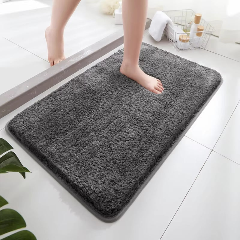 Soft Comfortable Thick Plush Floor Mat Bathroom Floor Rug Anti Slip