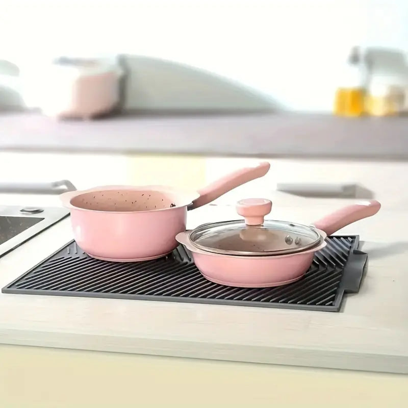 Silicone Drain Pad Drying Mat Pots Dish Drain Mat For Kitchen Tableware