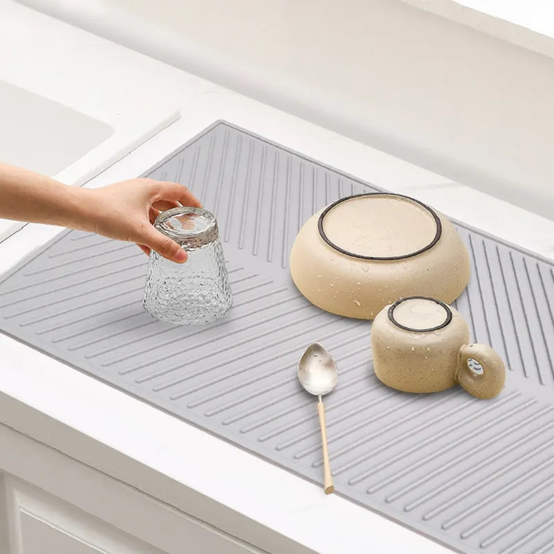 Silicone Drain Pad Drying Mat Pots Dish Drain Mat For Kitchen Tableware