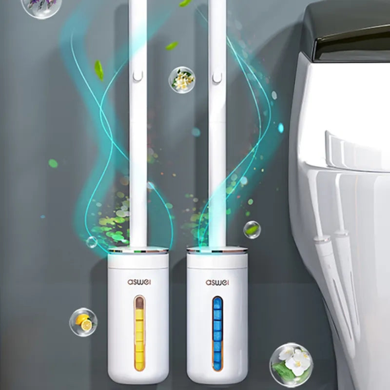 Disposable Toilet Brush Wall mounted Toilet Cleaner Replacement Head Cleaning Tool