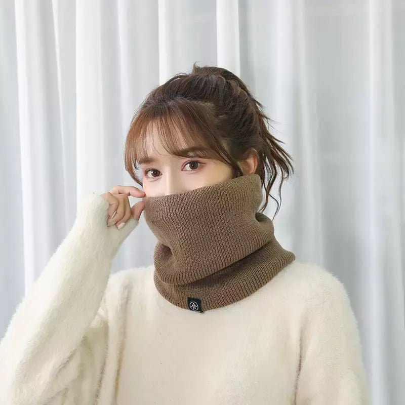 Fashion Soft Knitted Neck Warmer Scarf Women Men Face Cover Winter