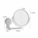 Folding Round Makeup Mirror Wall Mounted Rotating Double Sided Mirror