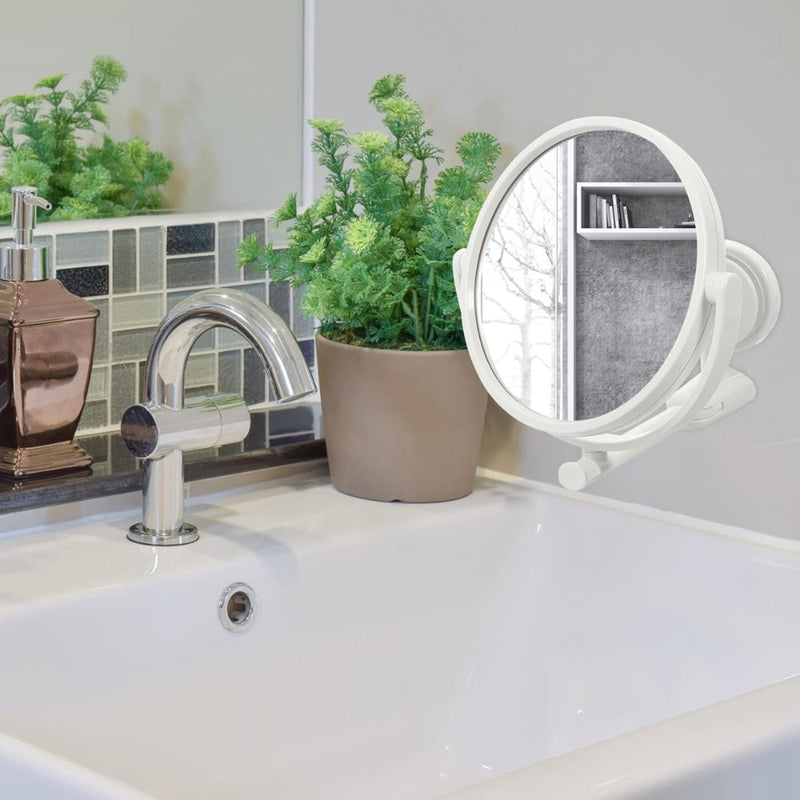 Folding Round Makeup Mirror Wall Mounted Rotating Double Sided Mirror