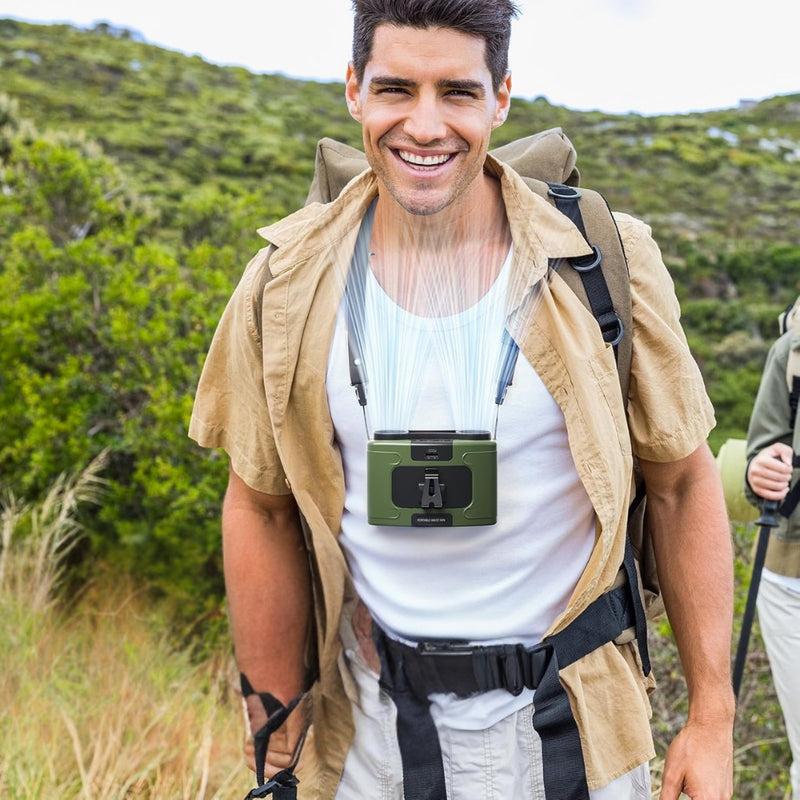 Outdoor Portable Waist Fan Hanging Neck Fan