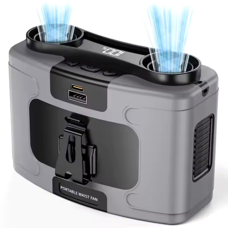 Outdoor Portable Waist Fan Hanging Neck Fan
