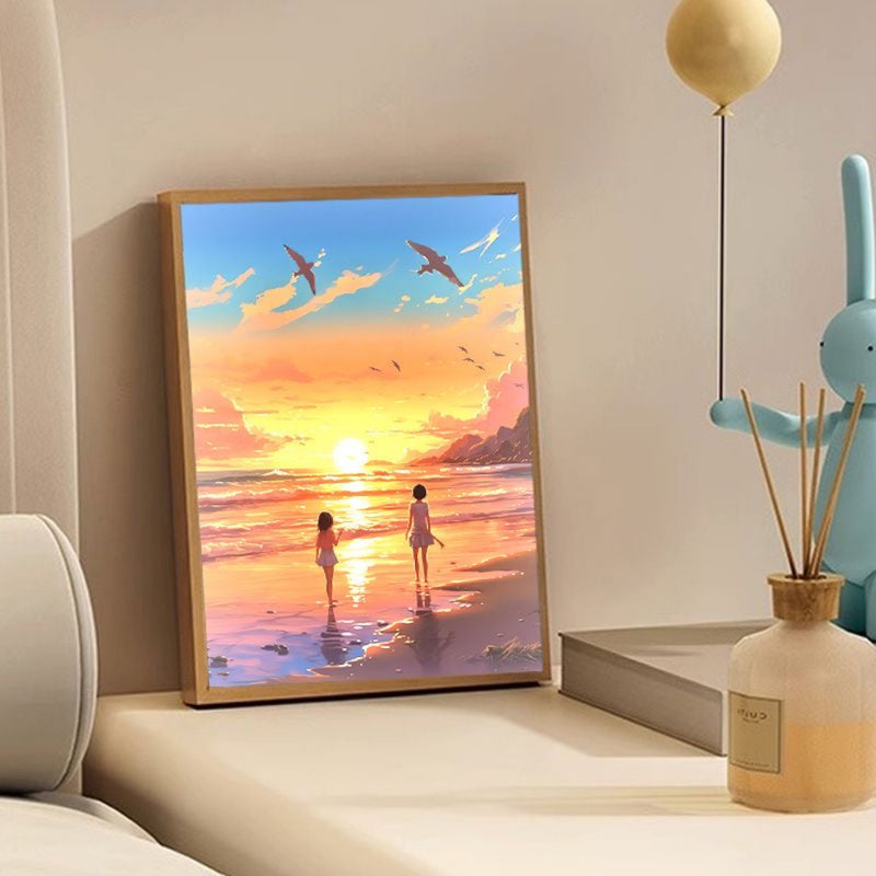 LED Light Painting Comic Style LED Painting Lamp Modern Home Gift