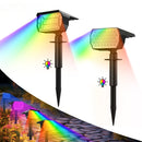 RGB Solar Spotlight Outdoor Solar Landscape Spot Powered Wall Lights Waterproof