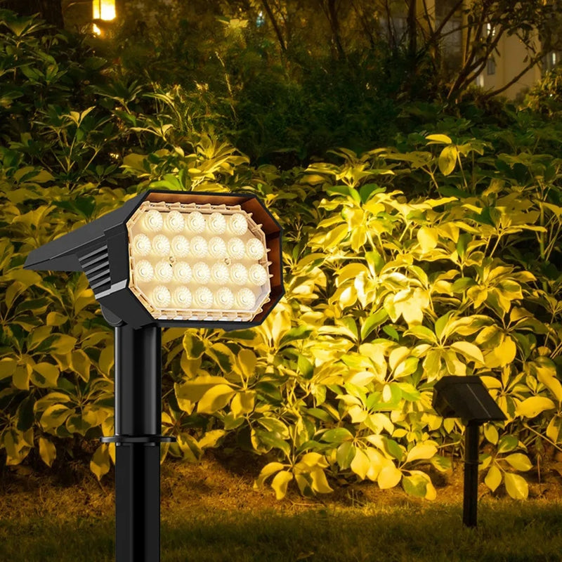 RGB Solar Spotlight Outdoor Solar Landscape Spot Powered Wall Lights Waterproof