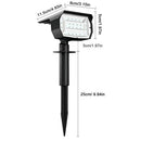 RGB Solar Spotlight Outdoor Solar Landscape Spot Powered Wall Lights Waterproof