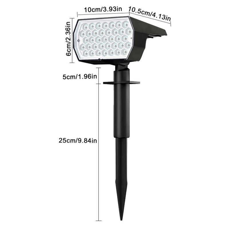 RGB Solar Spotlight Outdoor Solar Landscape Spot Powered Wall Lights Waterproof