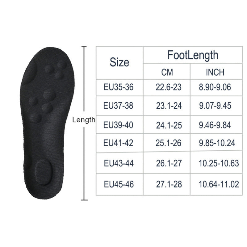 High Elasticity Latex Sport Insoles Soft Shoe Pads Orthotic Insoles