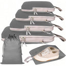 6 Set Compression Packing Travel Storage Bag Cubes Luggage Organizer