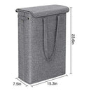 Slim Laundry Basket with Cover Space Foldable Laundry Hamper Collapsible